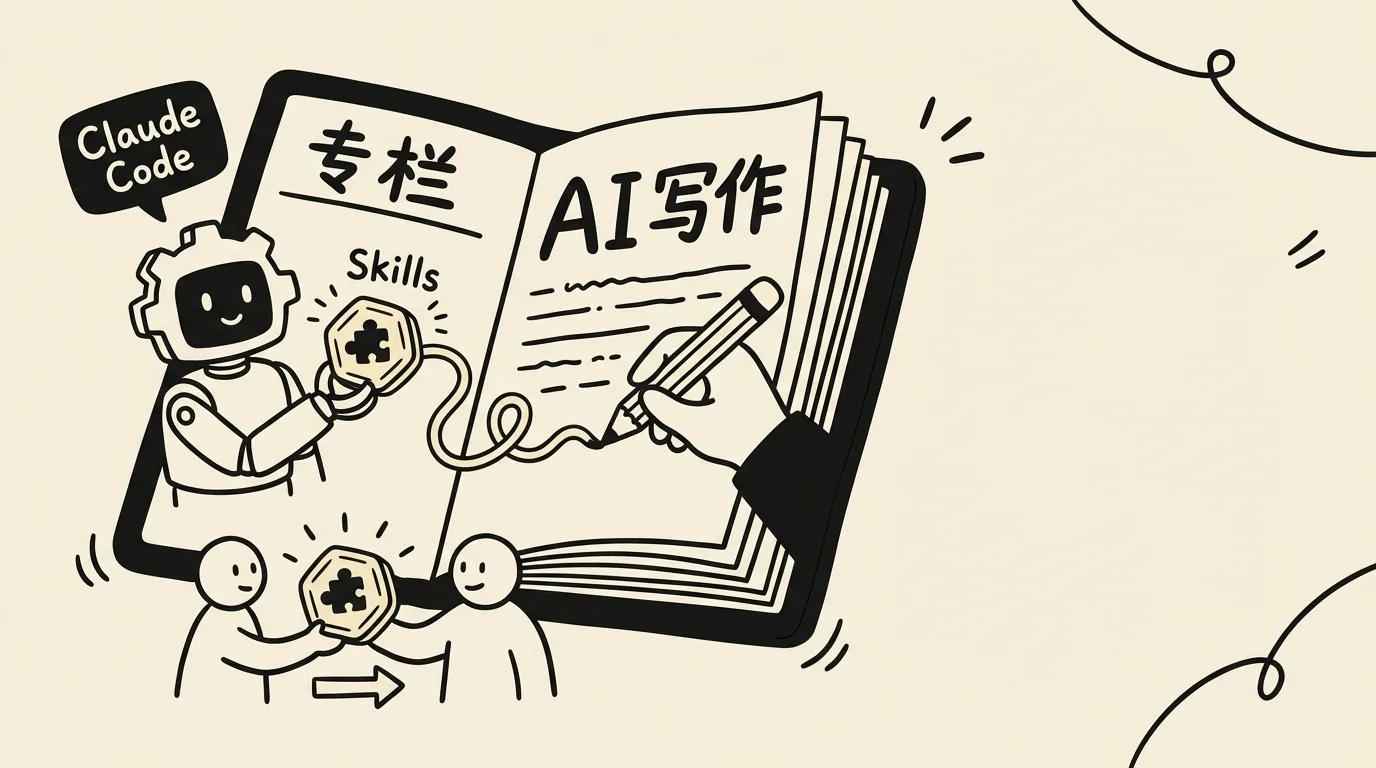 让 AI 帮你写专栏：把工作流封装成可分享的能力 封面图